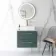 Elba Midnight Green Wall Hung Drawer Vanity with Marble Top & Cody Basin 600mm - Brushed Brass Accents