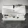 Malta Fluted Coastal White Wall Hung Basin Drawer Vanity 1000mm