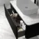 Sorrento Fluted Matt Black Wall Hung Drawer Vanity with Marble Top 1000mm - Excludes Counter Top Basin