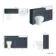 Monaco Inky Blue Combination Vanity Traditional Basin and Seattle Toilet 1500mm - Brushed Brass Accents