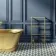 Gibraltar Floor Standing Traditional Brushed Brass Heated Towel Rail 915x535mm