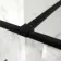 Munich Matt Black Grid Easy Clean 8mm Wet Room Shower Glass Panel 800mm