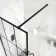 Munich Matt Black Grid Easy Clean 8mm Wet Room Shower Glass Panel 900mm