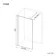 Munich Fluted Effect Matt Black Framed Easy Clean 8mm Wet Room Shower Glass Panel 900mm