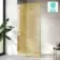 Munich Brushed Brass with Mesh Effect 8mm Wet Room Shower Glass Panel 1000mm