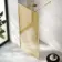 Munich Brushed Brass with Mesh Effect 8mm Wet Room Shower Glass Panel 1000mm