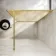 Munich Brushed Brass with Mesh Effect 8mm Wet Room Shower Glass Panel 1000mm