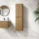 Sorrento Fluted Country Oak Wall Hung Tall Cabinet 1400x400mm