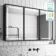 Mia Black Framed Illuminated LED Mirror Cabinet 710x1200mm