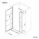 Toulon Matt Black Easy Clean 6mm Pivot Shower Door 1000mm
