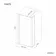 Munich Matt Black Framed 8mm Wet Room Shower Glass 800mm & 250mm Return Panel