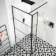 Munich Matt Black Grid 8mm Wet Room Shower Glass 1100mm & 250mm Return Panel