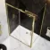Hamburg Brushed Brass Easy Clean 8mm Sliding Shower Enclosure 1200x900mm - Easy Fix