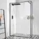 Munich Matt Black Framed 8mm Wet Room Shower Glass 1400mm & 250mm Return Panel