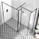 Munich Matt Black Framed 8mm Walk In Shower Enclosure 1400mm & 800mm Glass with Pivotal Return Panel
