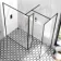 Munich Matt Black Framed 8mm Walk In Shower Enclosure 1400mm & 900mm Glass with Pivotal Return Panel