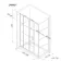 London Matt Black Grid 6mm Sliding Shower Enclosure 1100x760mm