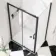 Hamburg Matt Black Easy Clean 8mm Sliding Shower Enclosure 1100x760mm - Easy Fix