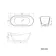 Kensington 1500mm Freestanding Slipper Bath