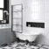 Abingdon 1500 Roll Top Shower Bath - Black Ball Feet & 6mm Easy Clean Matt Black Grid Screen