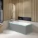 Witney 1700x700 Square Shower Bath & 6mm Easy Clean Chrome Bath Screen