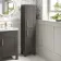 Bermuda Graphite Grey Floor Standing Tall Cabinet 1500x350mm - Brass Knurled Handles