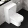 Avon & Trent Gloss White Slimline Back To Wall Unit and Miami Toilet