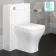 Avon & Trent Gloss White Slimline Back To Wall Unit and Atlanta Toilet