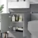 Foster Stone Grey Basin Vanity with Marble Top & Back To Wall Unit 1200mm