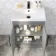 Avon Stone Grey Basin Vanity 600mm - Black Accents