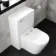 Avon & Trent Gloss White Slimline Back To Wall Unit and Boston Toilet