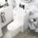 Ohio Gloss White 2-In-1 Combined Wash Basin & Denver Toilet 500mm