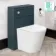 Bermuda Traditional Inky Blue Slimline Back To Wall Unit and Boston Toilet