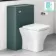 Corsica Curved Midnight Green Slimline Back To Wall Unit and Atlanta Toilet