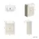 Monaco Chalk White Traditional Basin Vanity 600mm - Brushed Brass Accents