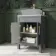Bermuda Dove Grey Cabinet with Marble Top 600mm Excludes Counter Top Basin - Brass Knurled Handles