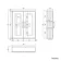 Dove Grey Wall Hung Mirror Cabinet 700x600mm - Brass Knurled Handles