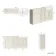 Monaco Chalk White Combination Vanity Basin 1500mm (Excludes Pan & Cistern) - Brass Knurled Handles