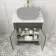Lucia Graphite Grey Cabinet with Marble Top 640mm (Excludes Counter Top Basin) - Brass Knurled Handles