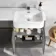 Foster Tungsten Grey Basin Vanity With Back To Wall Unit 1200mm (Excludes Toilet) - Right Handed