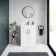 Mersey Gloss White Basin Vanity 600mm - Black Accents