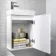 Quartz Gloss White Cloakroom Wall Hung Basin Vanity 400mm