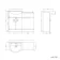 Quartz Gloss White Basin Vanity and Back To Wall Toilet Unit 1050mm (Excludes Toilet) - Black Accents