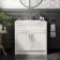 Milos Cotton White Basin Vanity 800mm - Traditional Handles