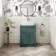 Milos Mystic Green Vanity with Troy Basin 600mm - Brushed Handles