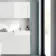 Harper Stone Grey Floor Standing Tall Cabinet 1900x300mm - Brushed Brass Accents  
