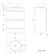 Trent Gloss White Vanity Drawer with Oval Counter Top Basin 600mm