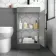 Avon Stone Grey Combination Vanity Basin and Miami Toilet 950mm - Black Accents