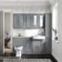 Monaco Dove Grey Combination Vanity Basin with Marble Top 1500mm (Excludes Pan & Cistern)