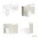 Monaco Chalk White Combination Vanity Traditional Basin with Marble Top & Boston Toilet 1200mm - Brass Knurled Handles